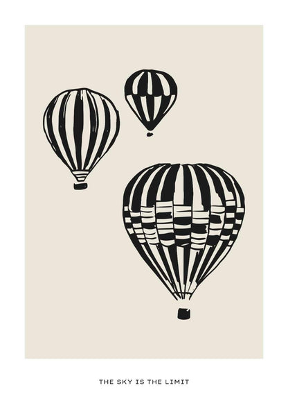 Hot Air Balloons Art Print-Skudaboo