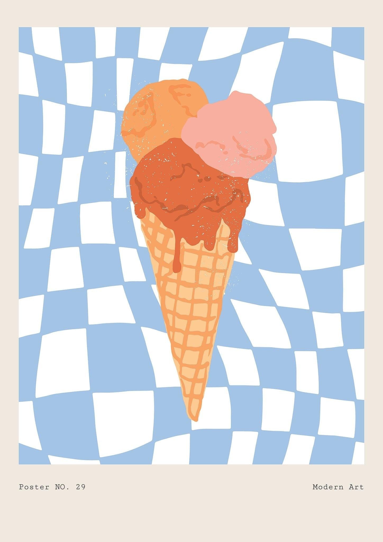 Ice Cream Art Print-Skudaboo