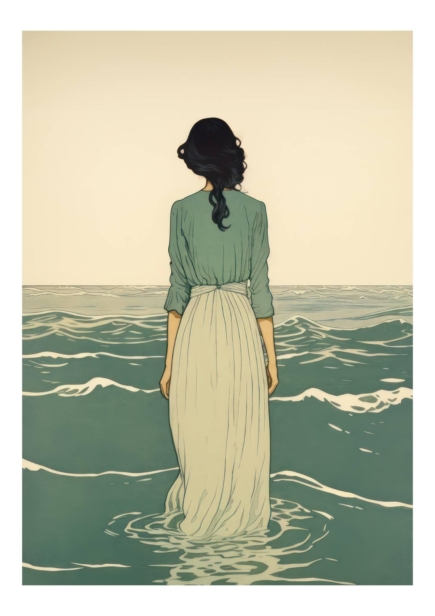 Into the Sea Art Print-Skudaboo