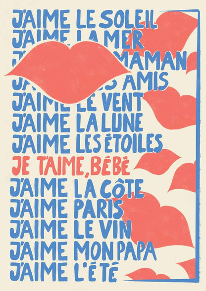 Je T'aime Art Print-Skudaboo