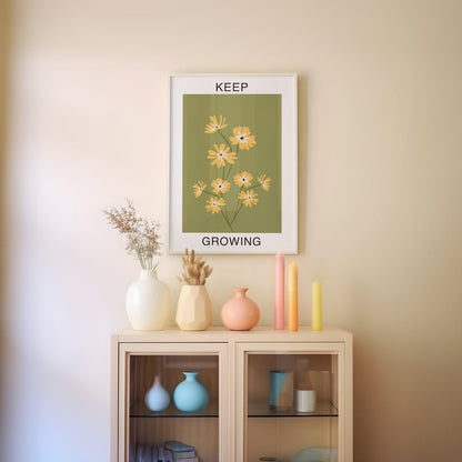 Keep Growing Flower Art Print-Skudaboo