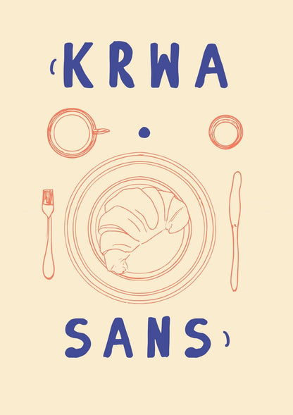 Krwa Sans Art Print-Skudaboo