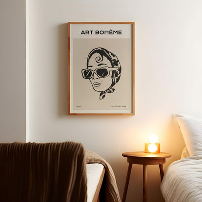 Lady with Sunglasses Art Print-Skudaboo