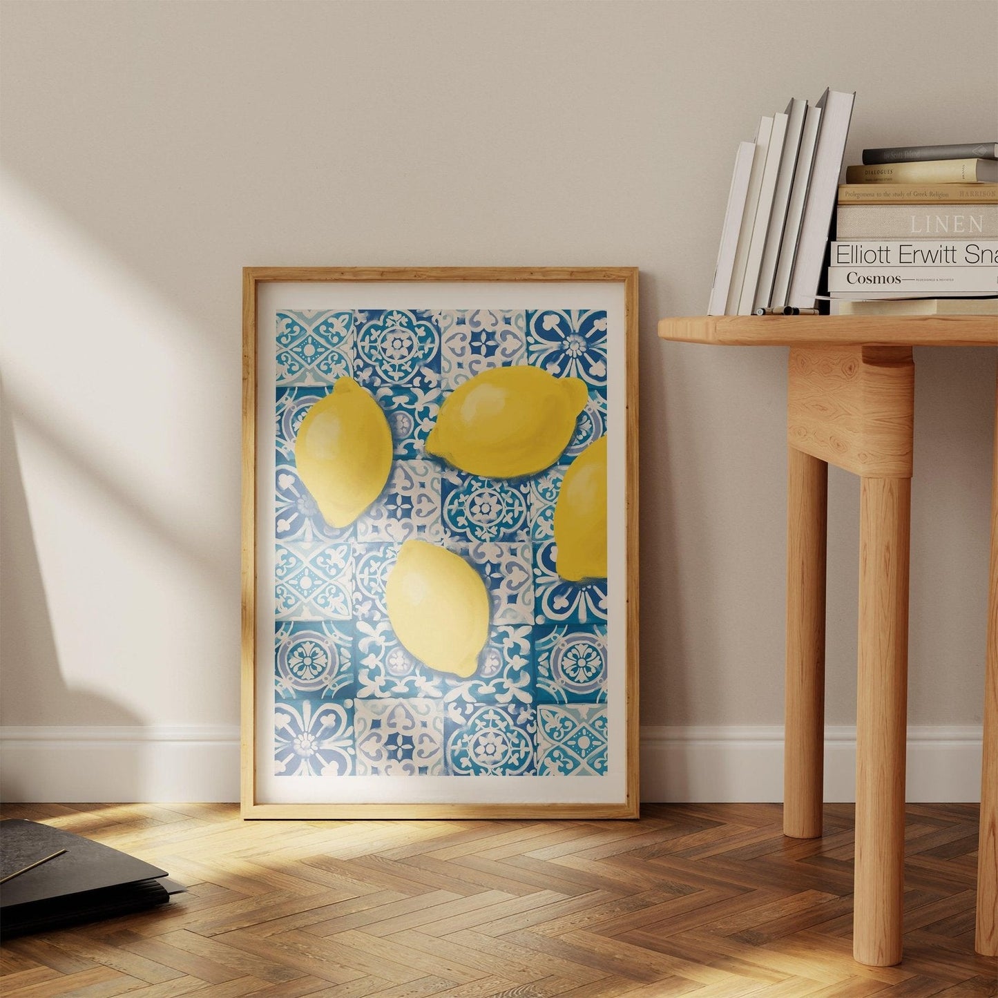 Lemon & Tiles Art Print-Skudaboo