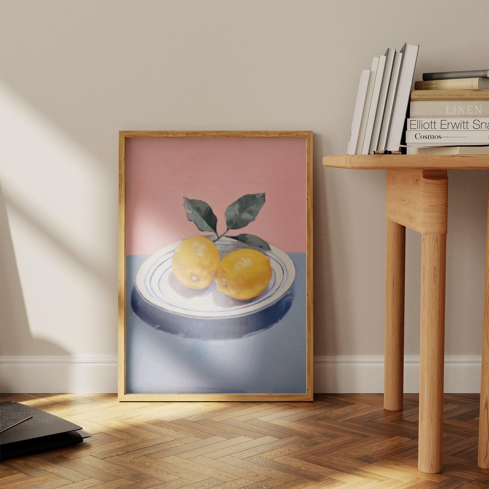 Lemons on a Plate Art Print-Skudaboo