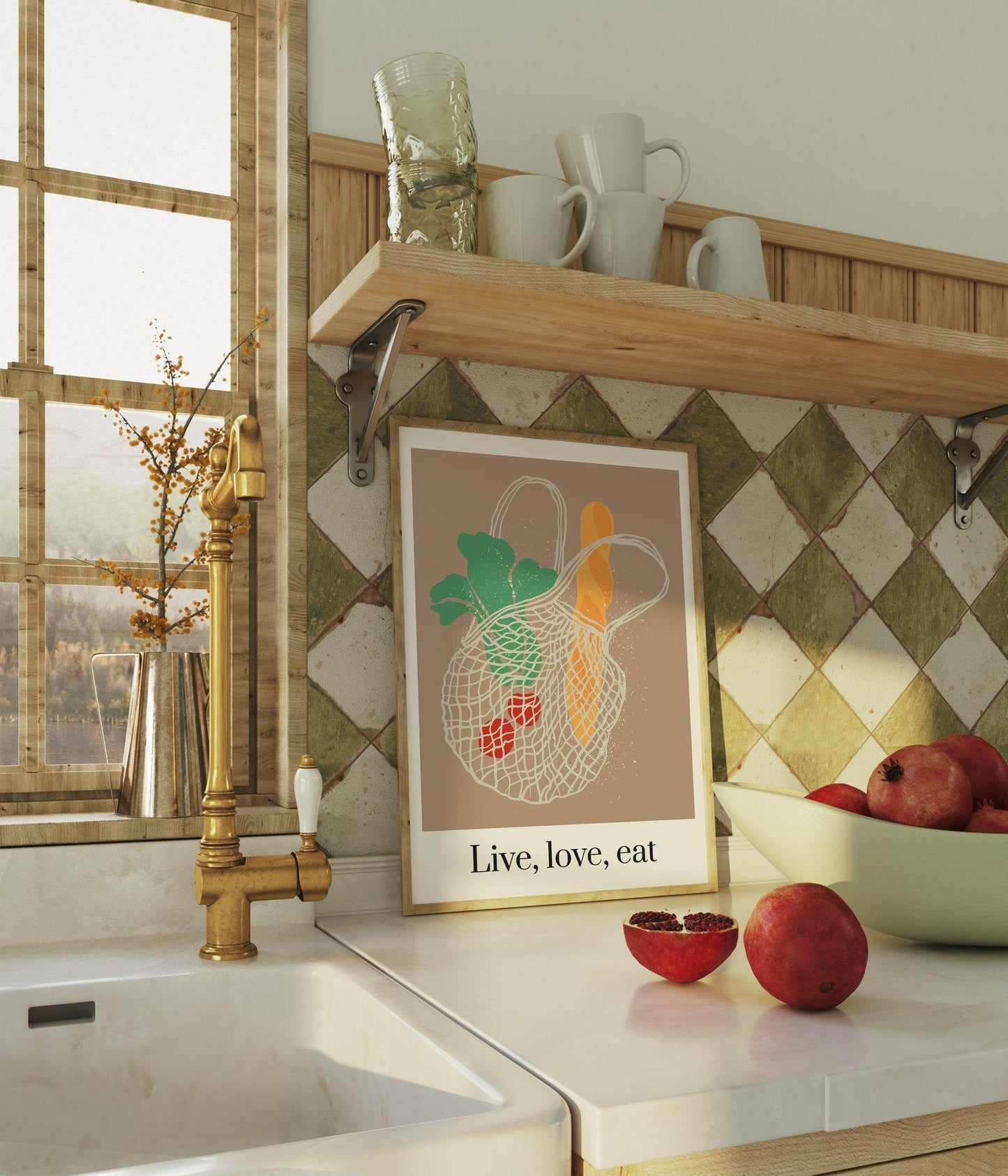 Live, Love, Eat Art Print-Skudaboo