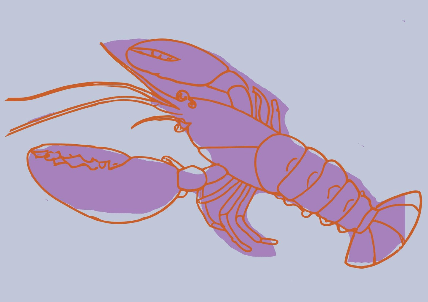 Lobster Line Art Print-Skudaboo