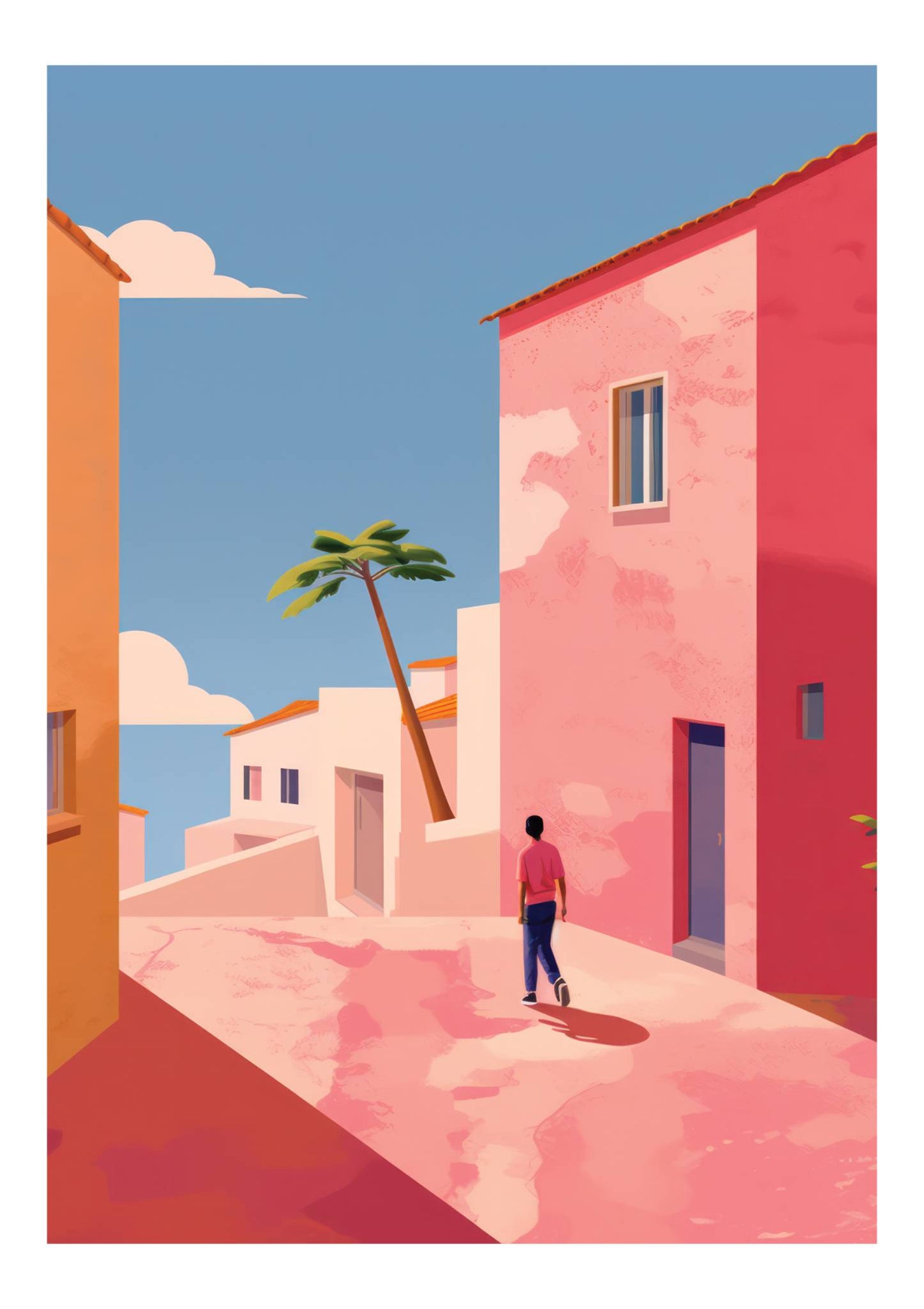 Mediterranean Escape Travel Inspired Art Print