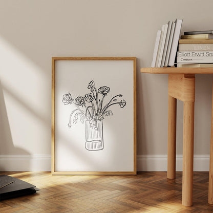 Minimalist Floral Art Print-Skudaboo