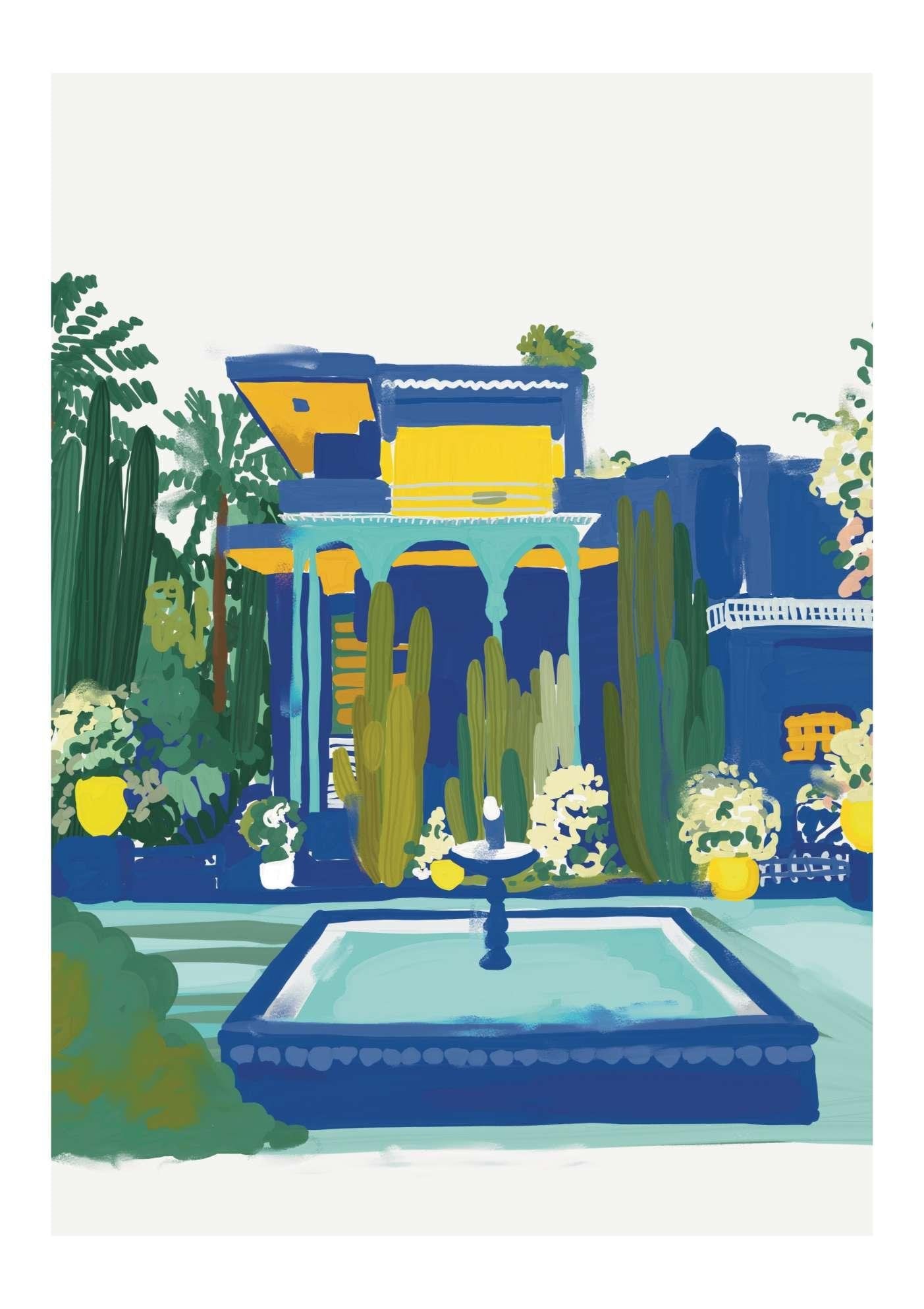 Moroccan Garden Art print-Skudaboo