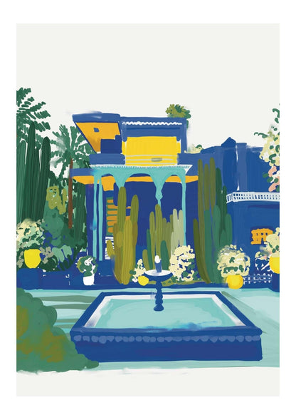 Moroccan Garden Art print-Skudaboo