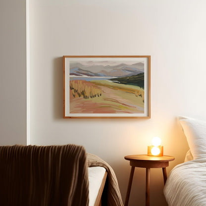 Mountains Landscape Art Print-Skudaboo