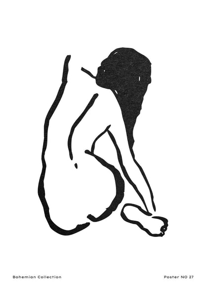 Nude Lady Art Print-Skudaboo