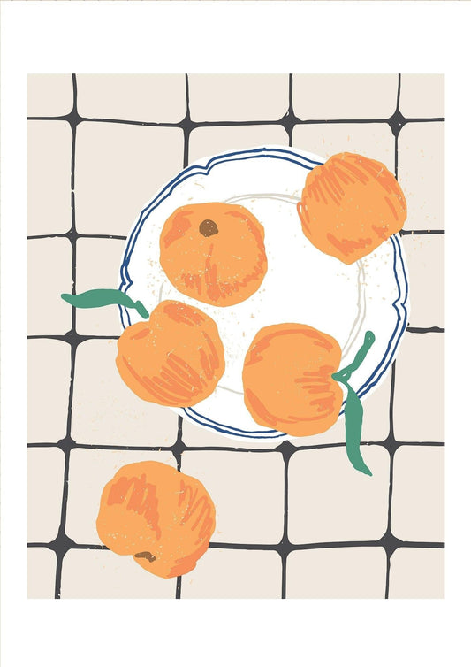 Oranges Fruity Art Print-Skudaboo