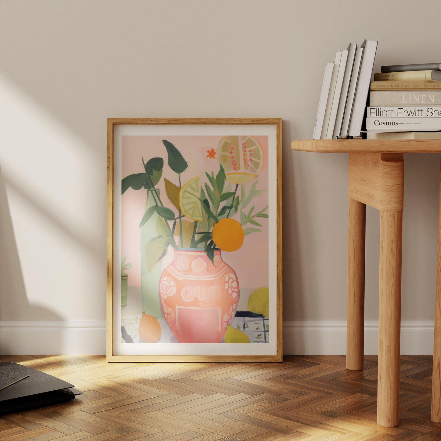 Oranges in a Vase Art Print