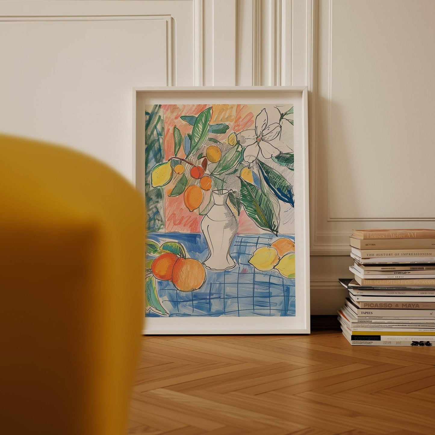 Oranges & Lemons on a Table Art Print-Skudaboo