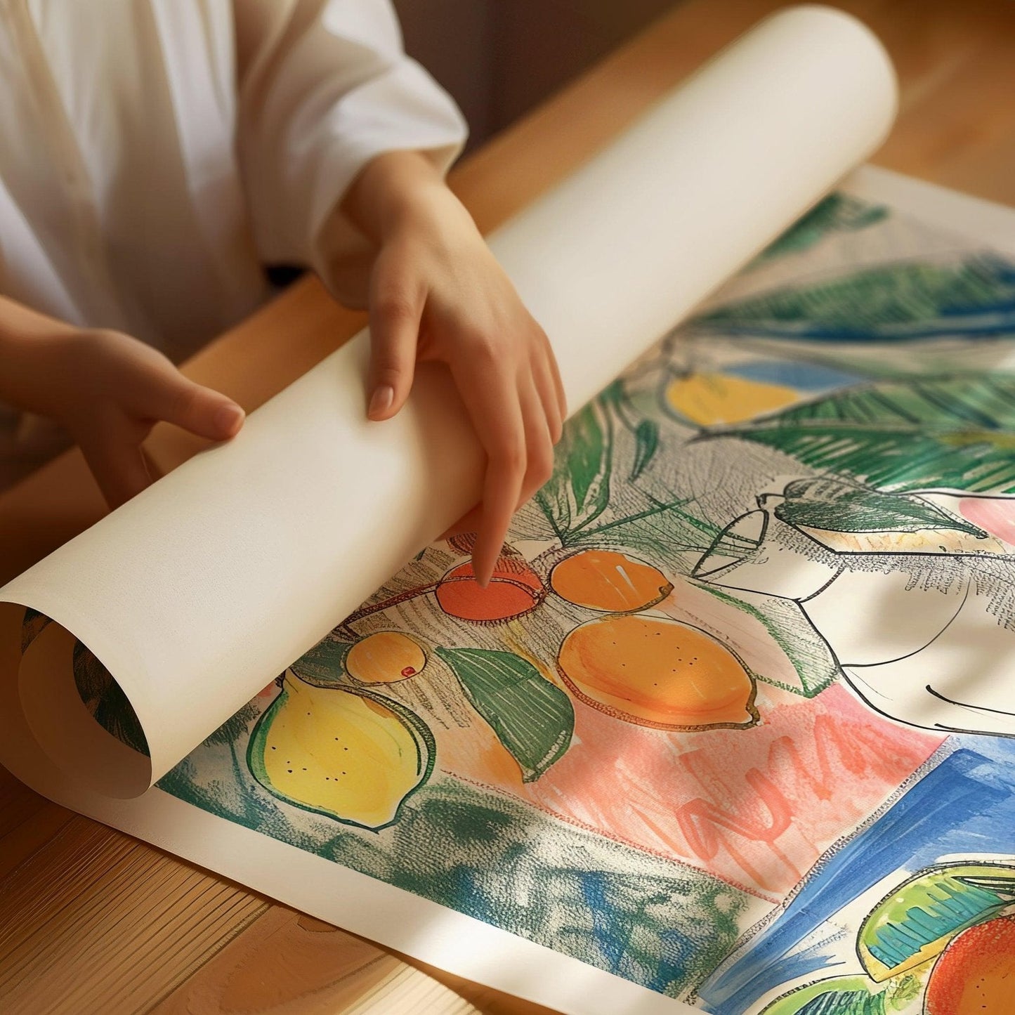 Oranges & Lemons on a Table Art Print-Skudaboo