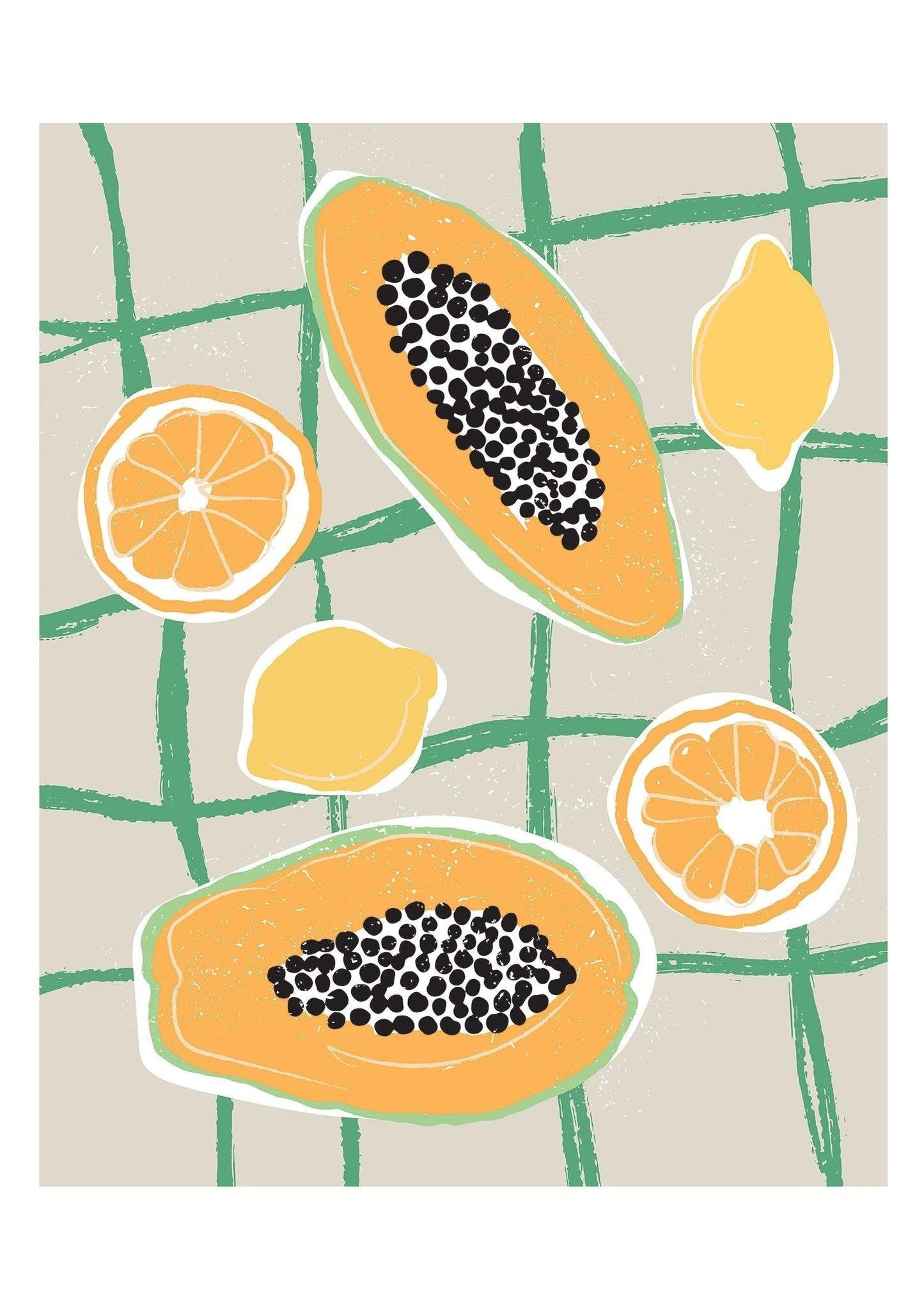 Papaya Art Print-Skudaboo