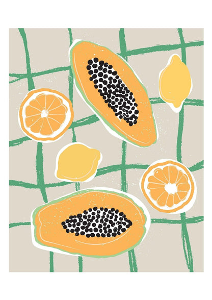 Papaya Art Print-Skudaboo