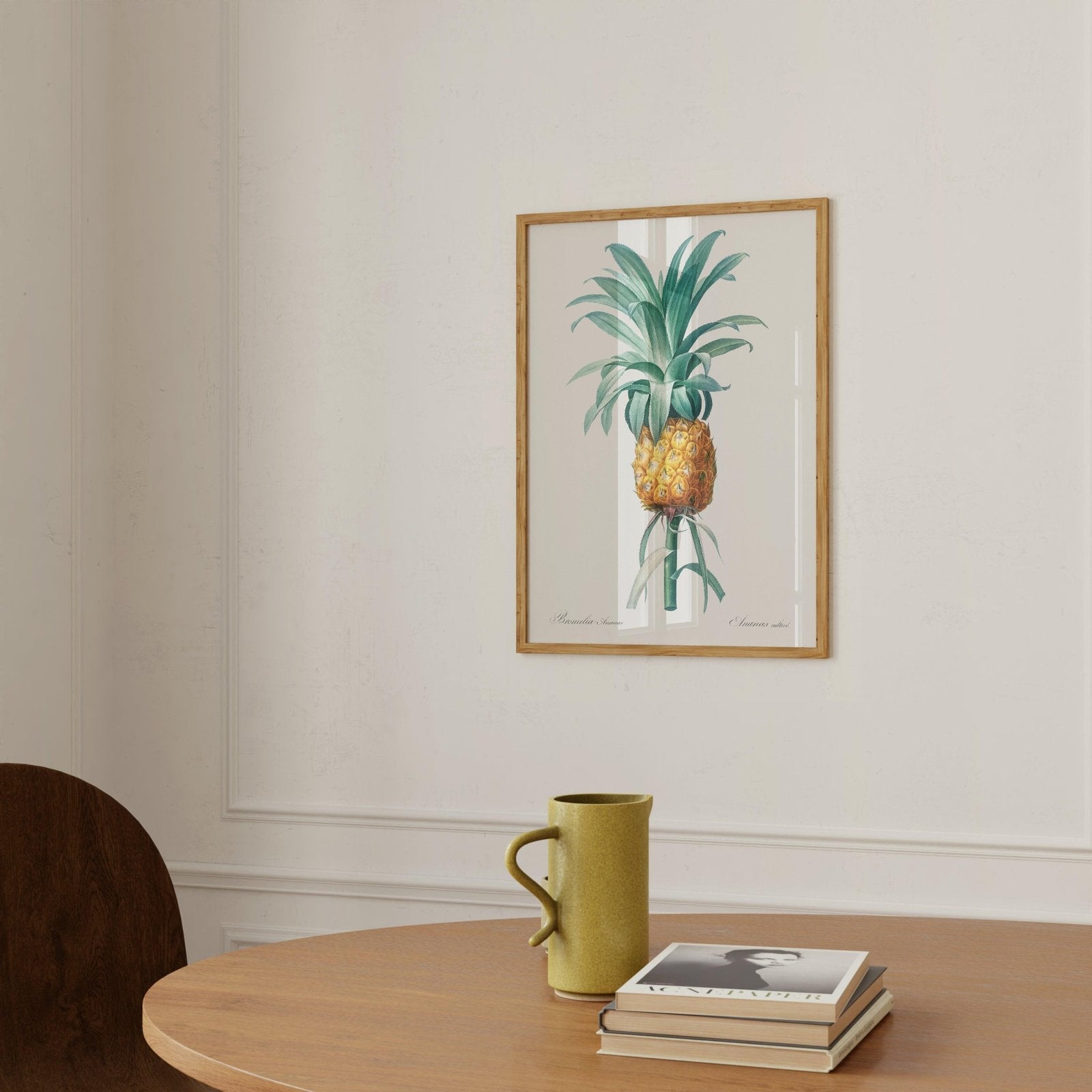 Pineapple Illustration Vintage Art Print-Skudaboo