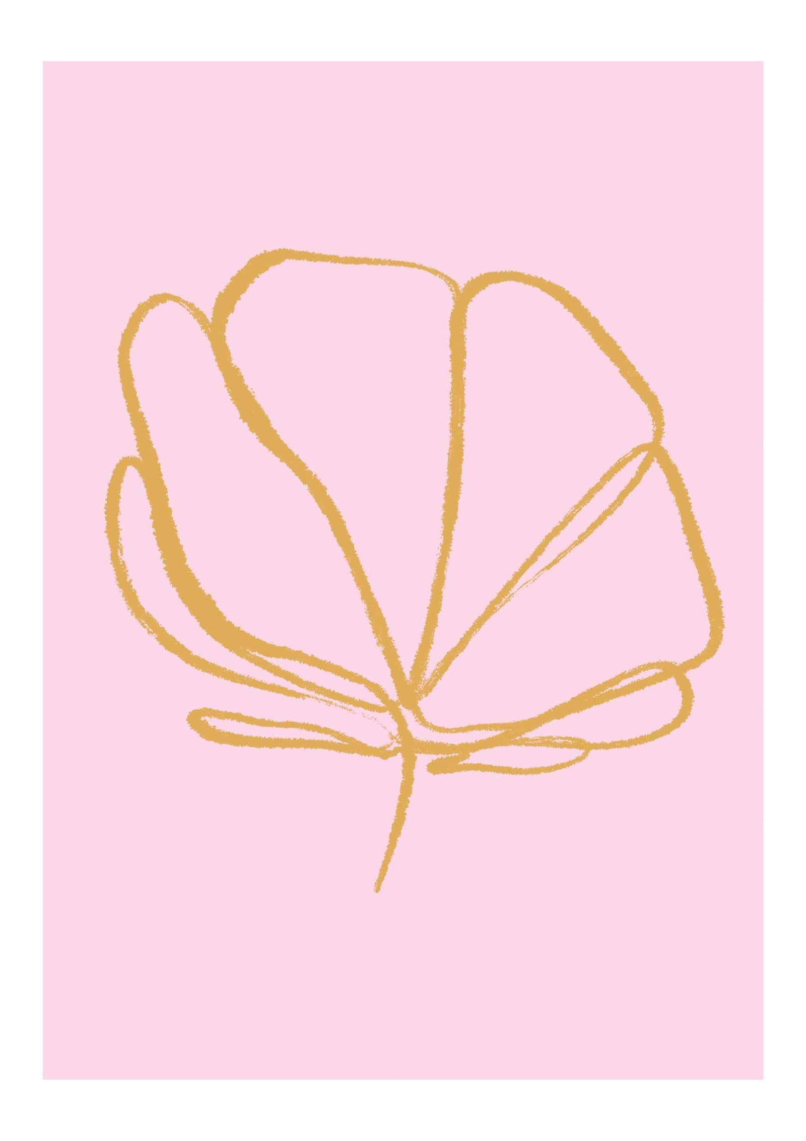 Pink Abstract Flower Art Print-Skudaboo