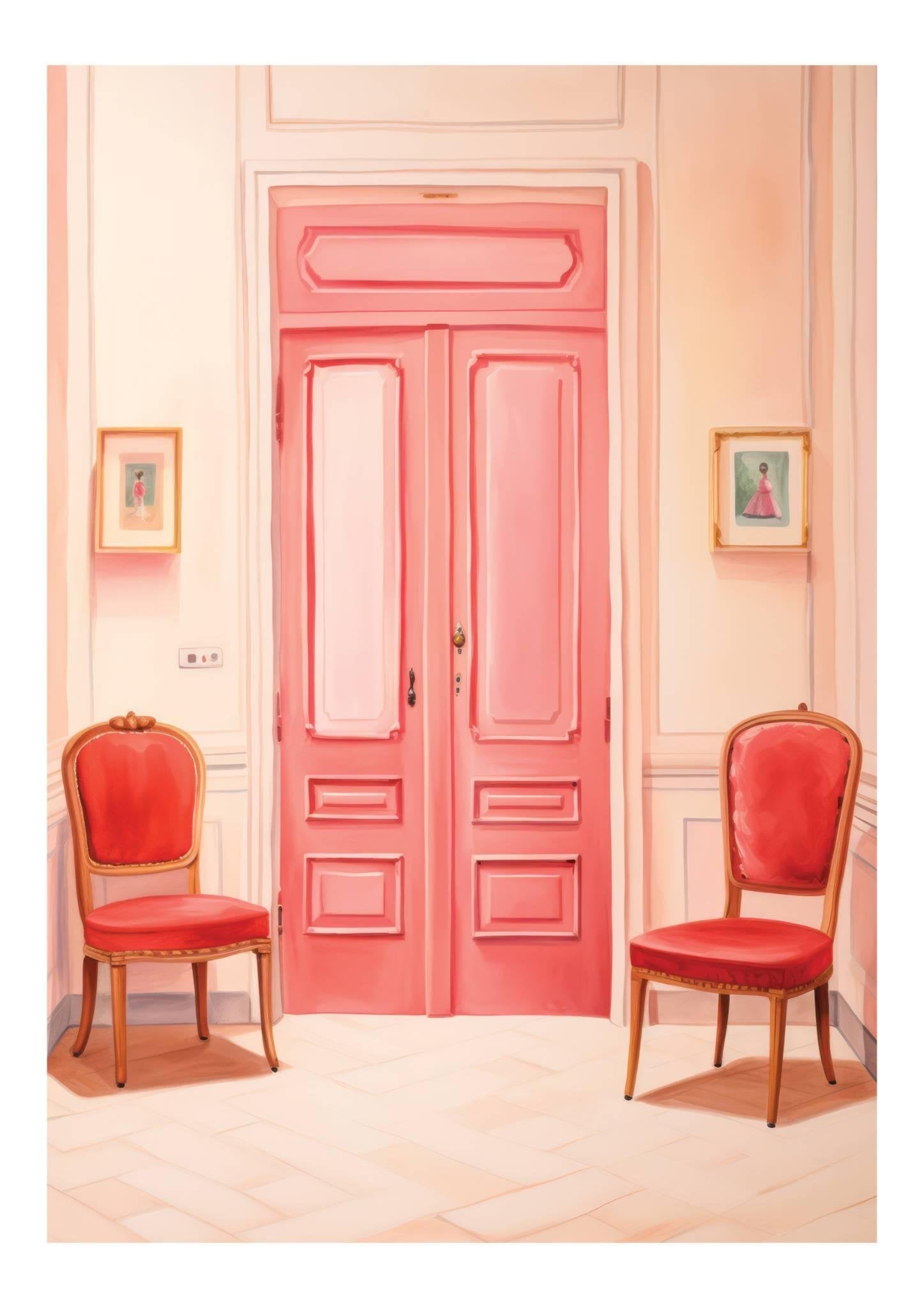 Pink Door Art Print-Skudaboo