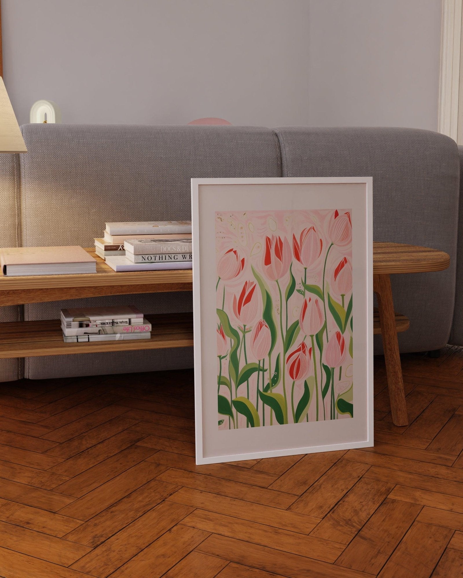 Pink Tulips Art Print-Skudaboo