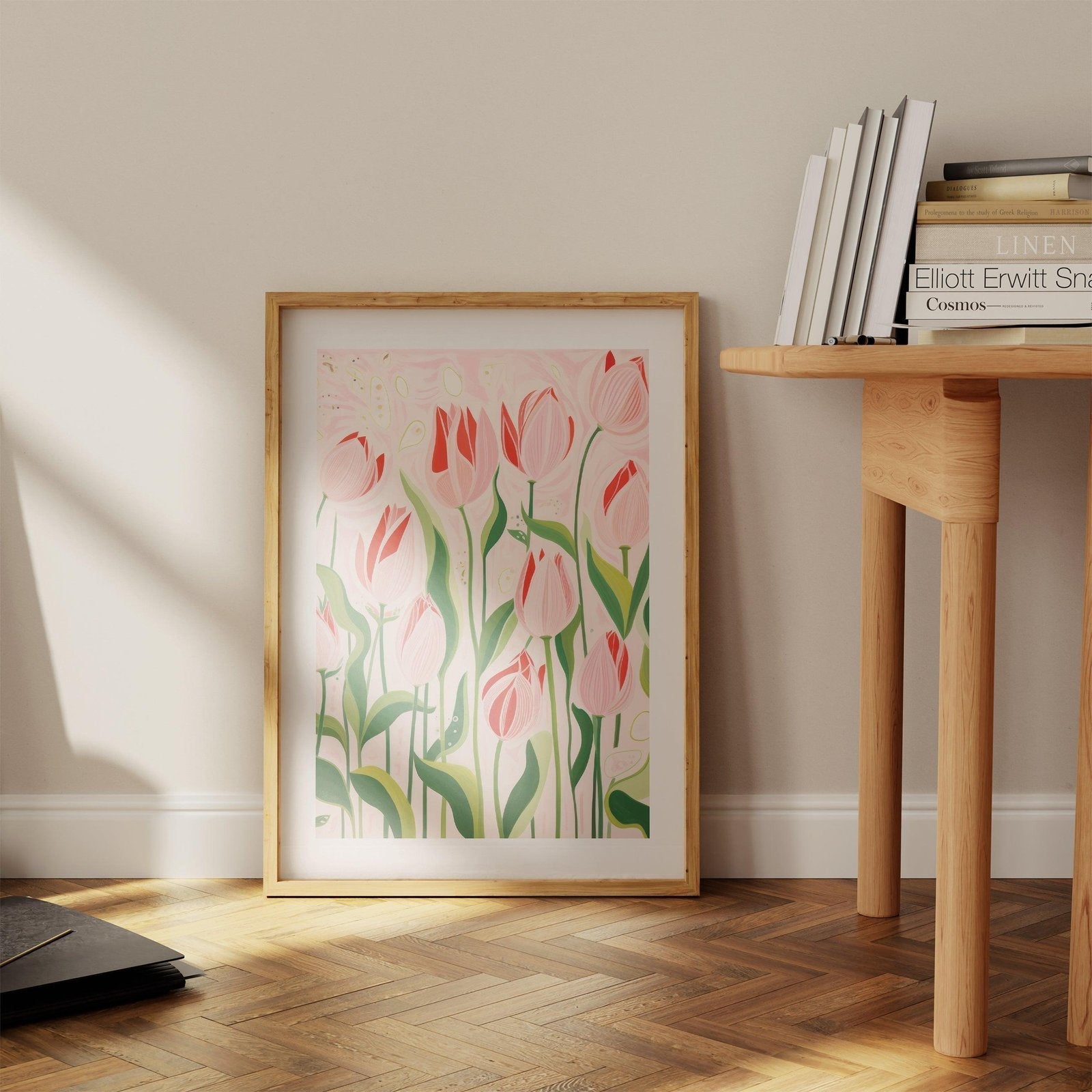 Pink Tulips Art Print-Skudaboo