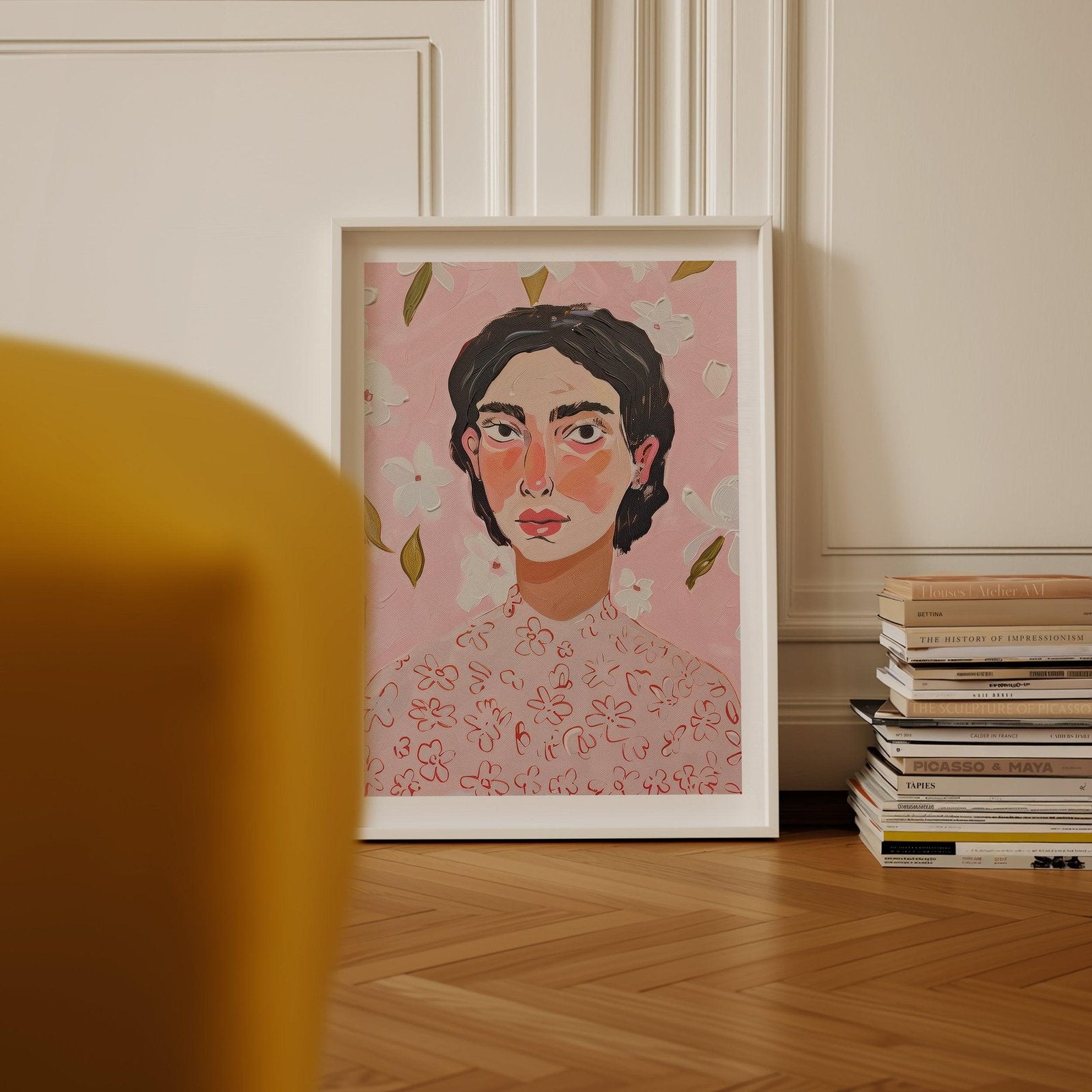 Pink Woman Art Print-Skudaboo