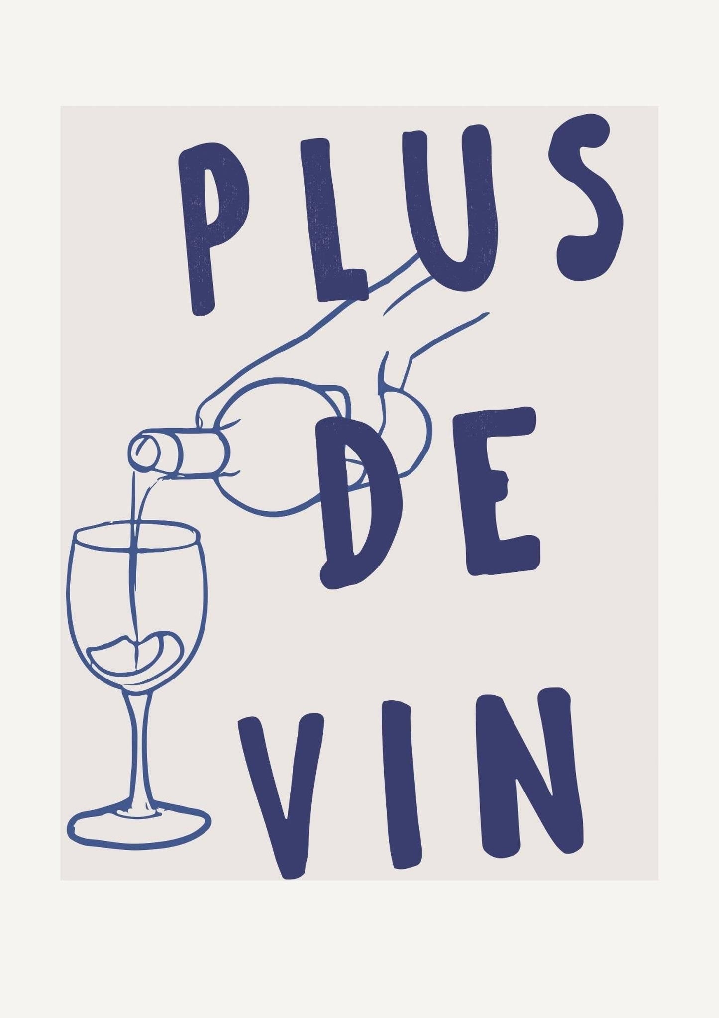 Plus De Vin Art Print-Skudaboo