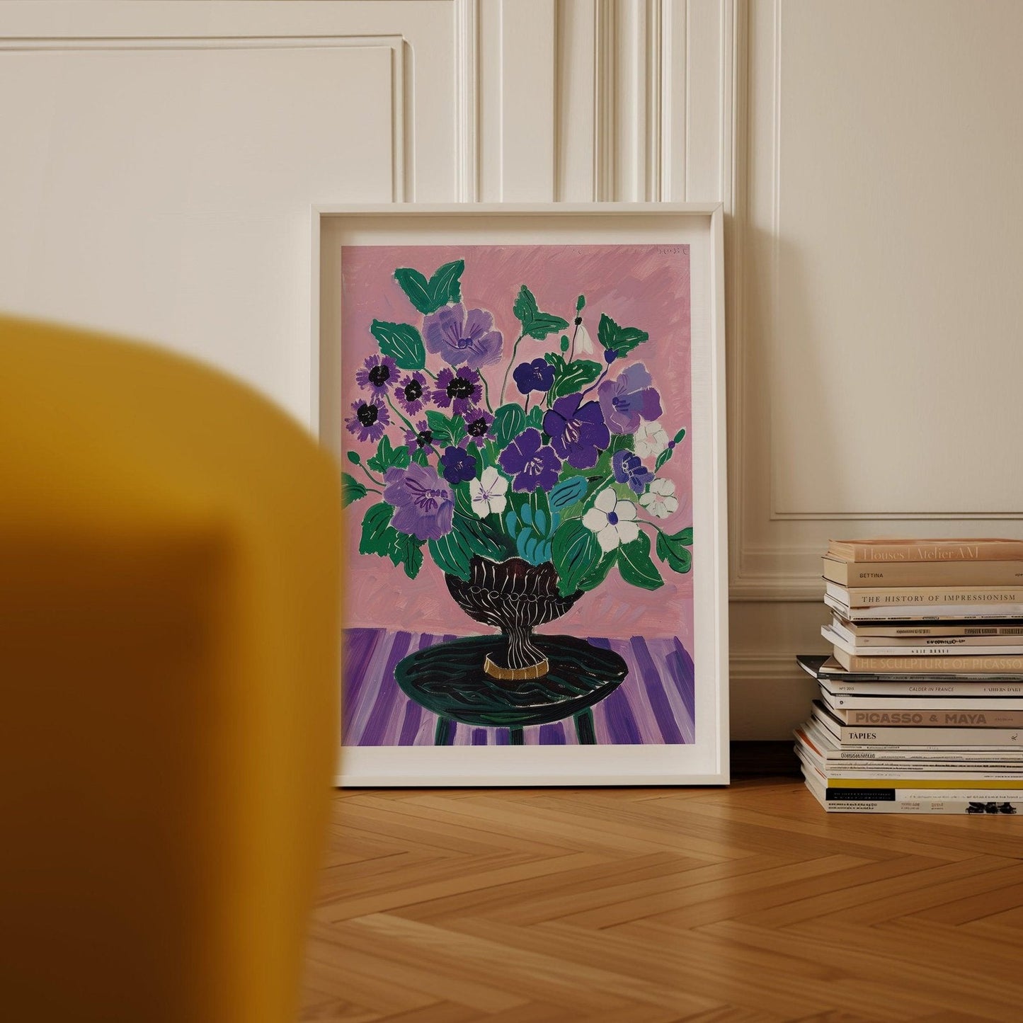 Purple Flowers Art Print-Skudaboo