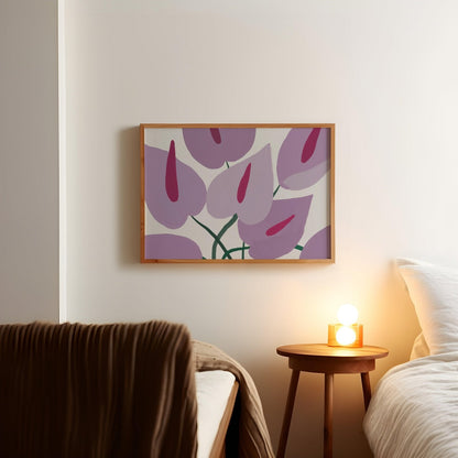 Purple Lilies Art Print-Skudaboo