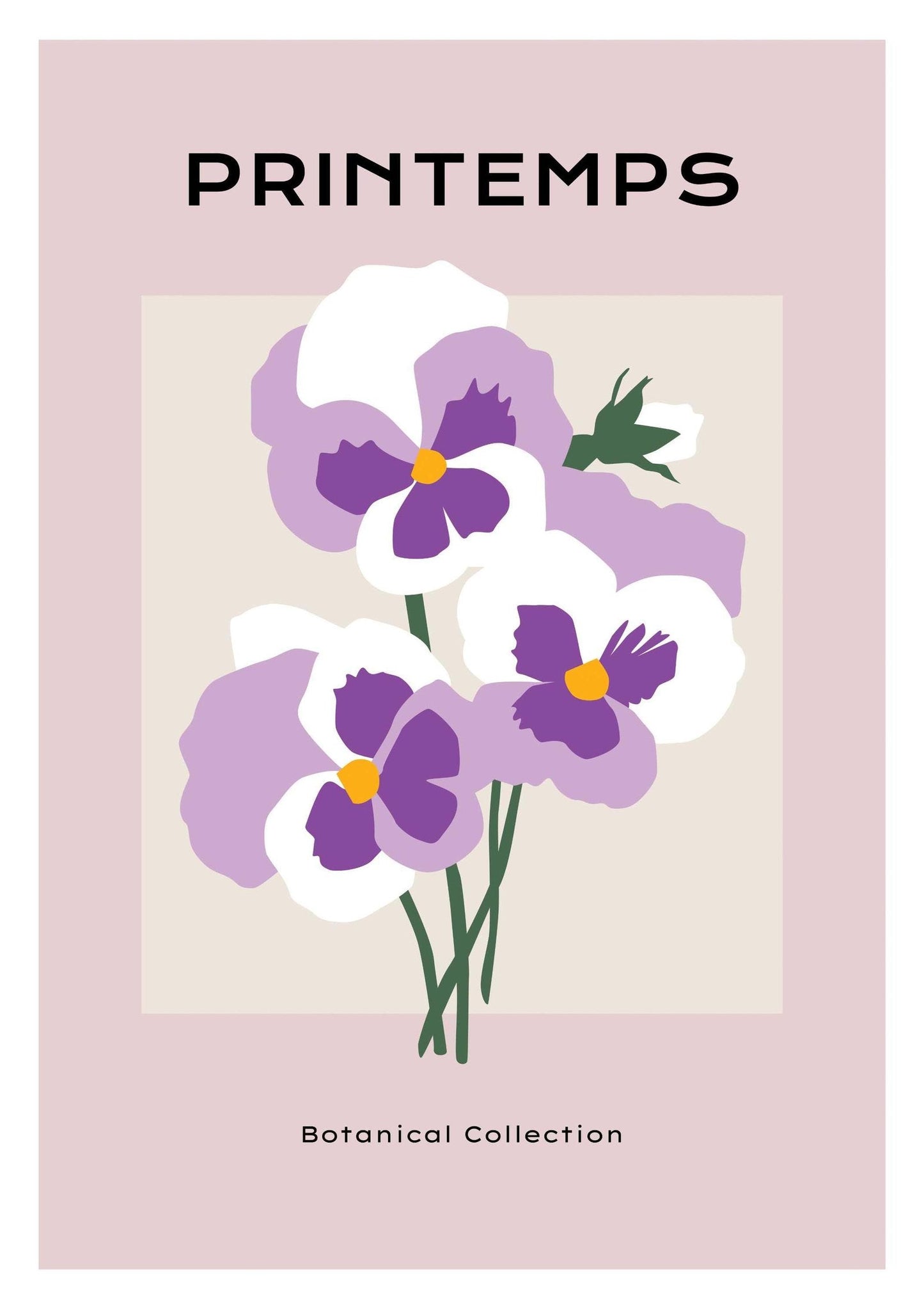 Purple Pansies Art Print-Skudaboo