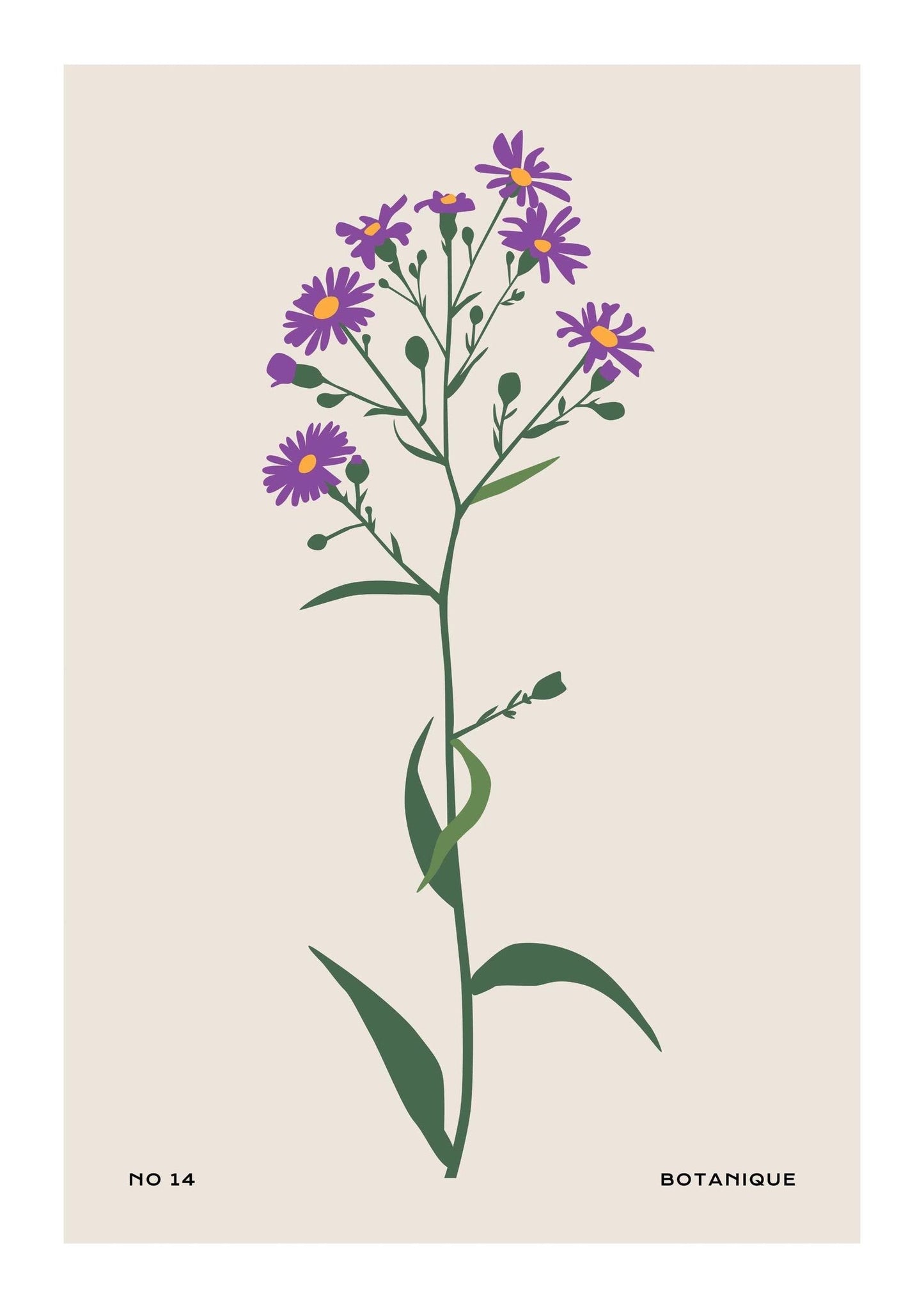 Purple Wildflower Art Print-Skudaboo