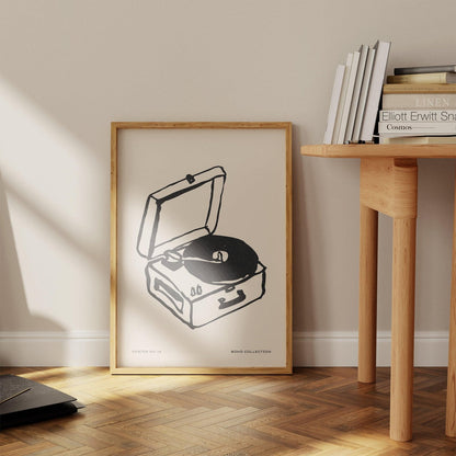 Record Player Art Print-Skudaboo