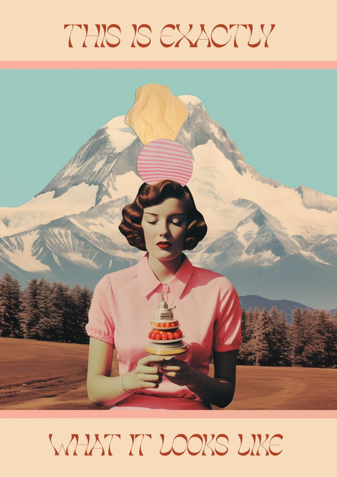 Retro Collage Art Print-Skudaboo