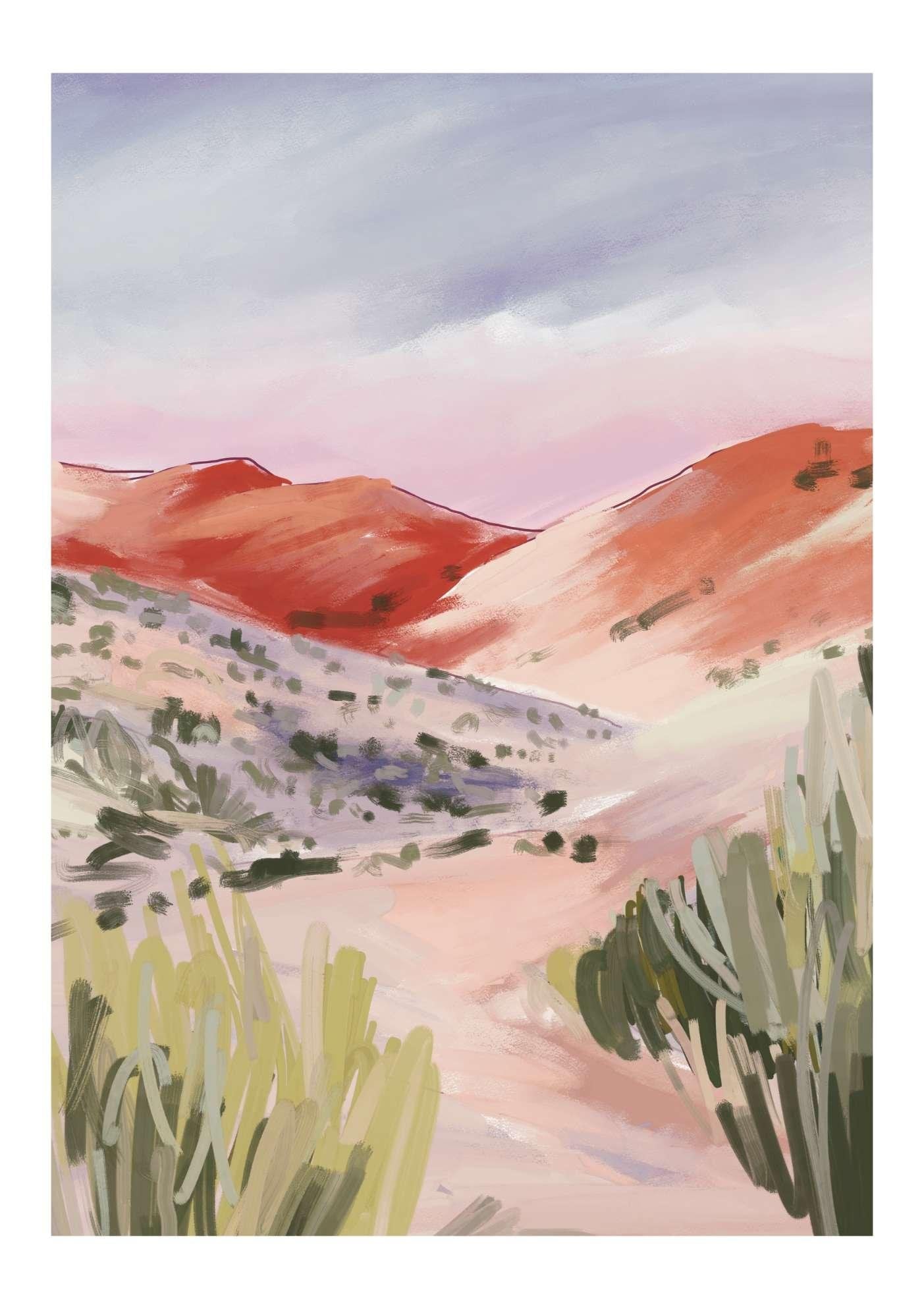 Sand Dunes Landscape Art Print-Skudaboo