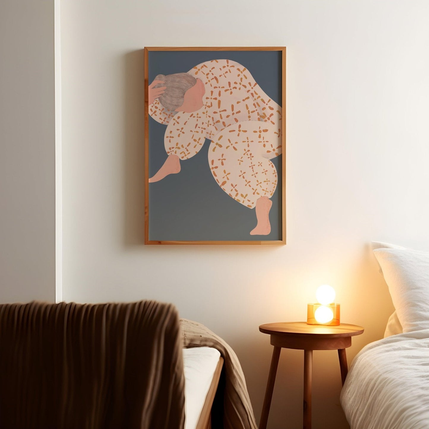 Scandi Style Abstract Female Portrait Art Print-Skudaboo