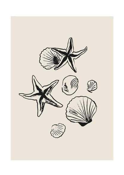 Seashell Art Print-Skudaboo