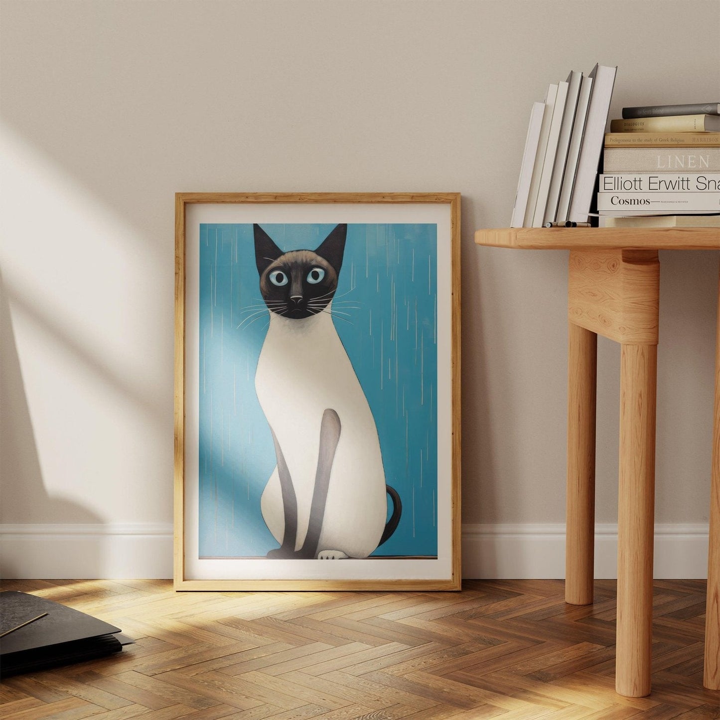 Siamese Cat Art Print-Skudaboo