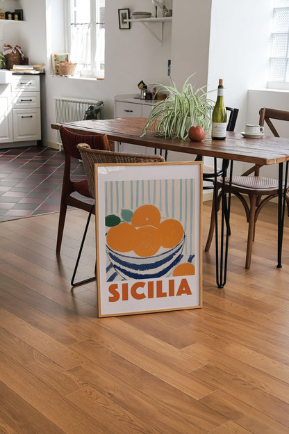 Sicilia Oranges Art Print-Skudaboo