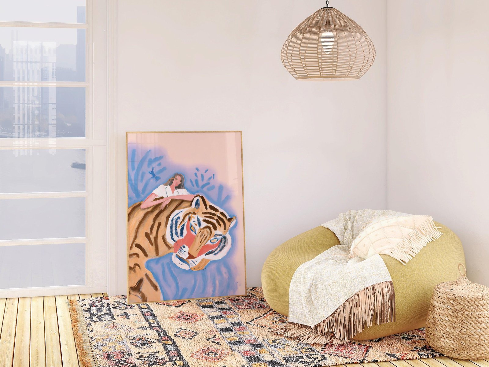 Sleeping Tiger Art Print-Skudaboo