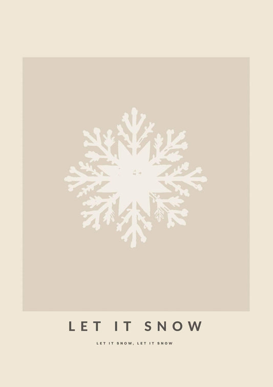 Snowflake Retro Christmas Art Print-Skudaboo