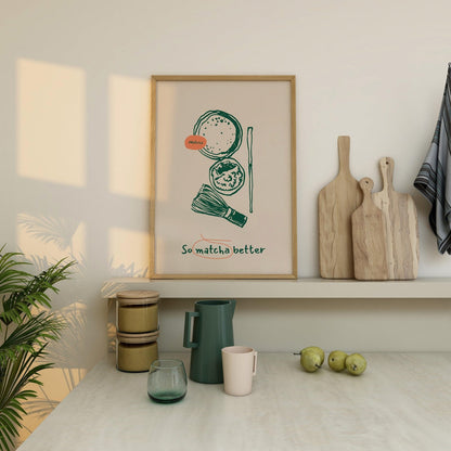 So Matcha Happens Food Art Print-Skudaboo