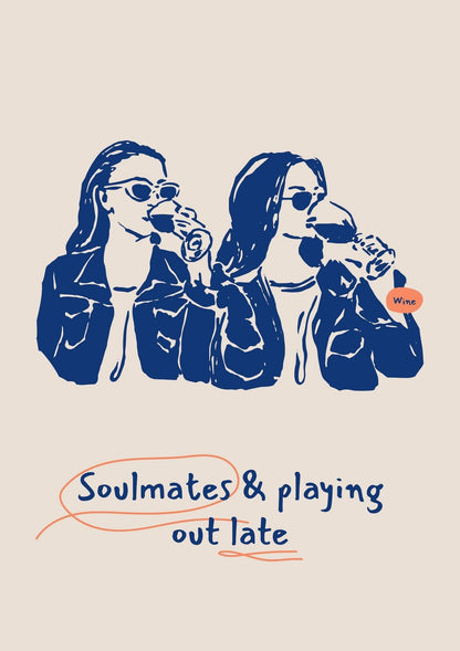 Soulmates & Playing Out Late Art Print-Skudaboo