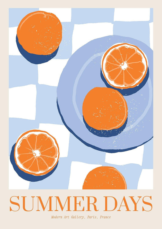 Summer Oranges Art Print-Skudaboo