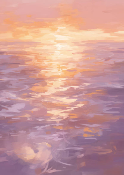 Sunset & Sea Art Print-Skudaboo