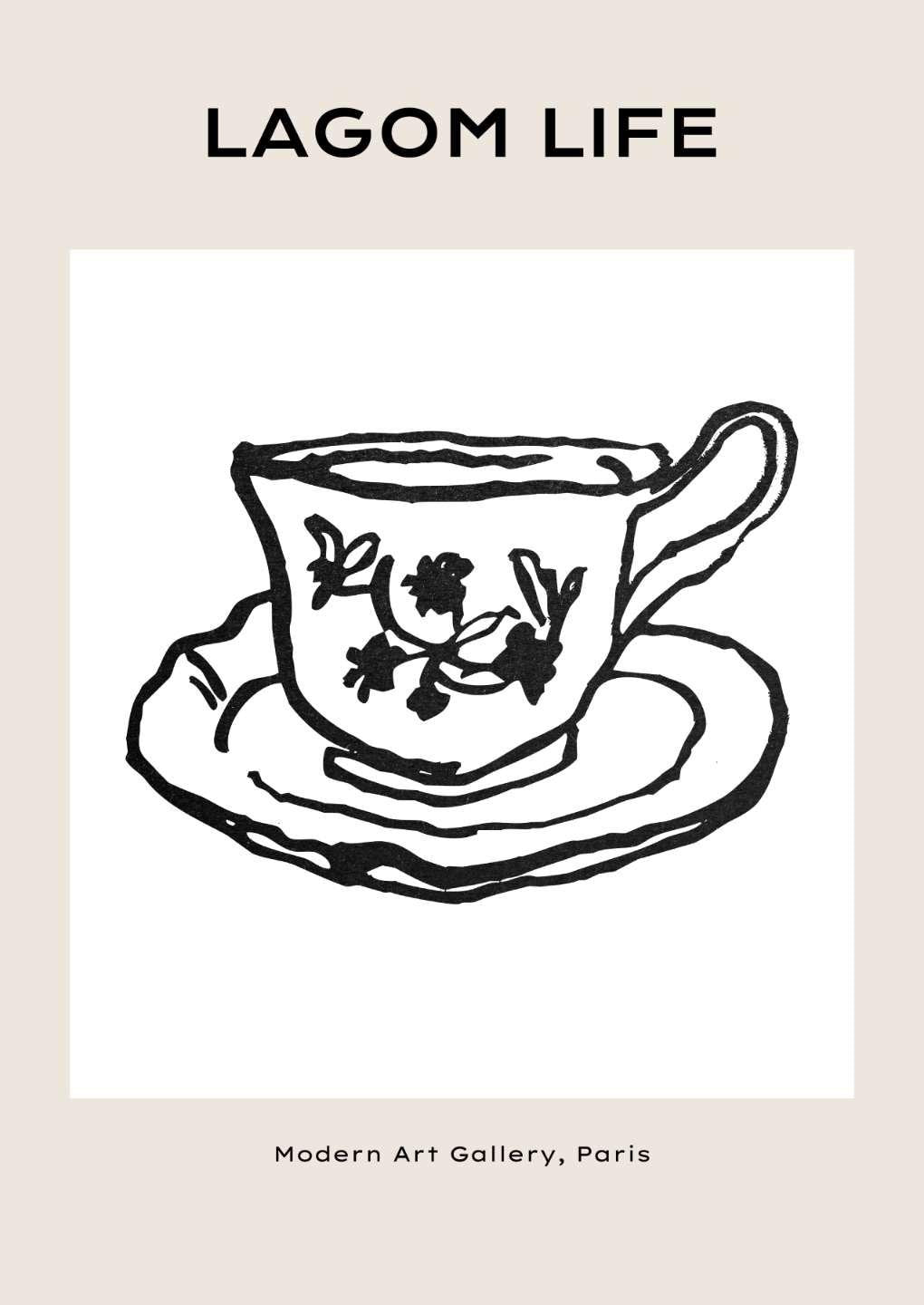 Teacup Art Print-Skudaboo