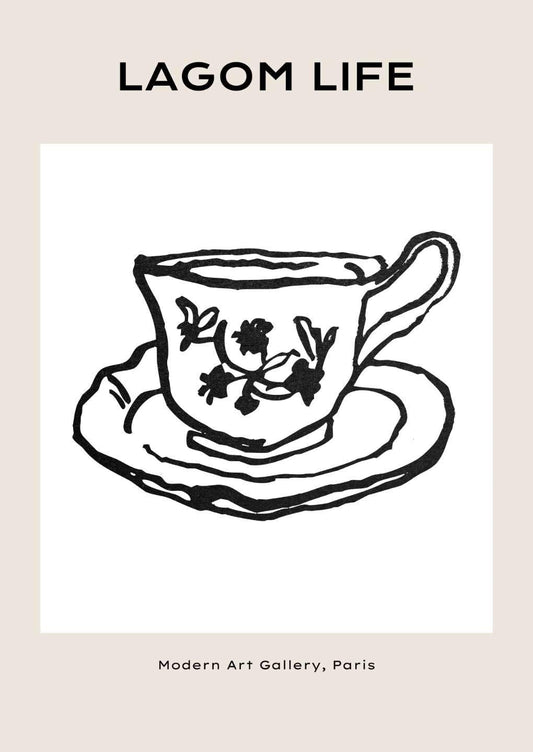 Teacup Art Print-Skudaboo