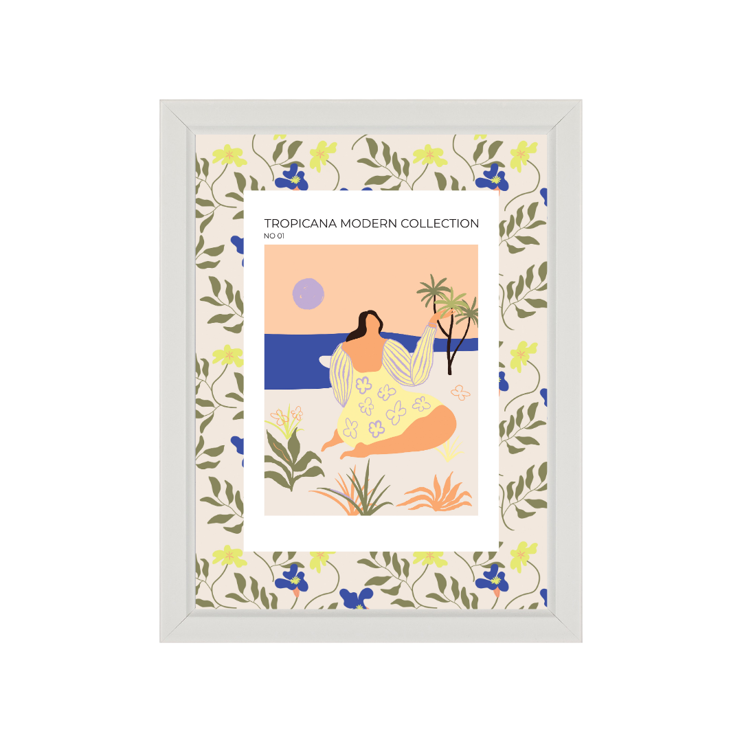 Tropical Floral Picture Mount-Skudaboo